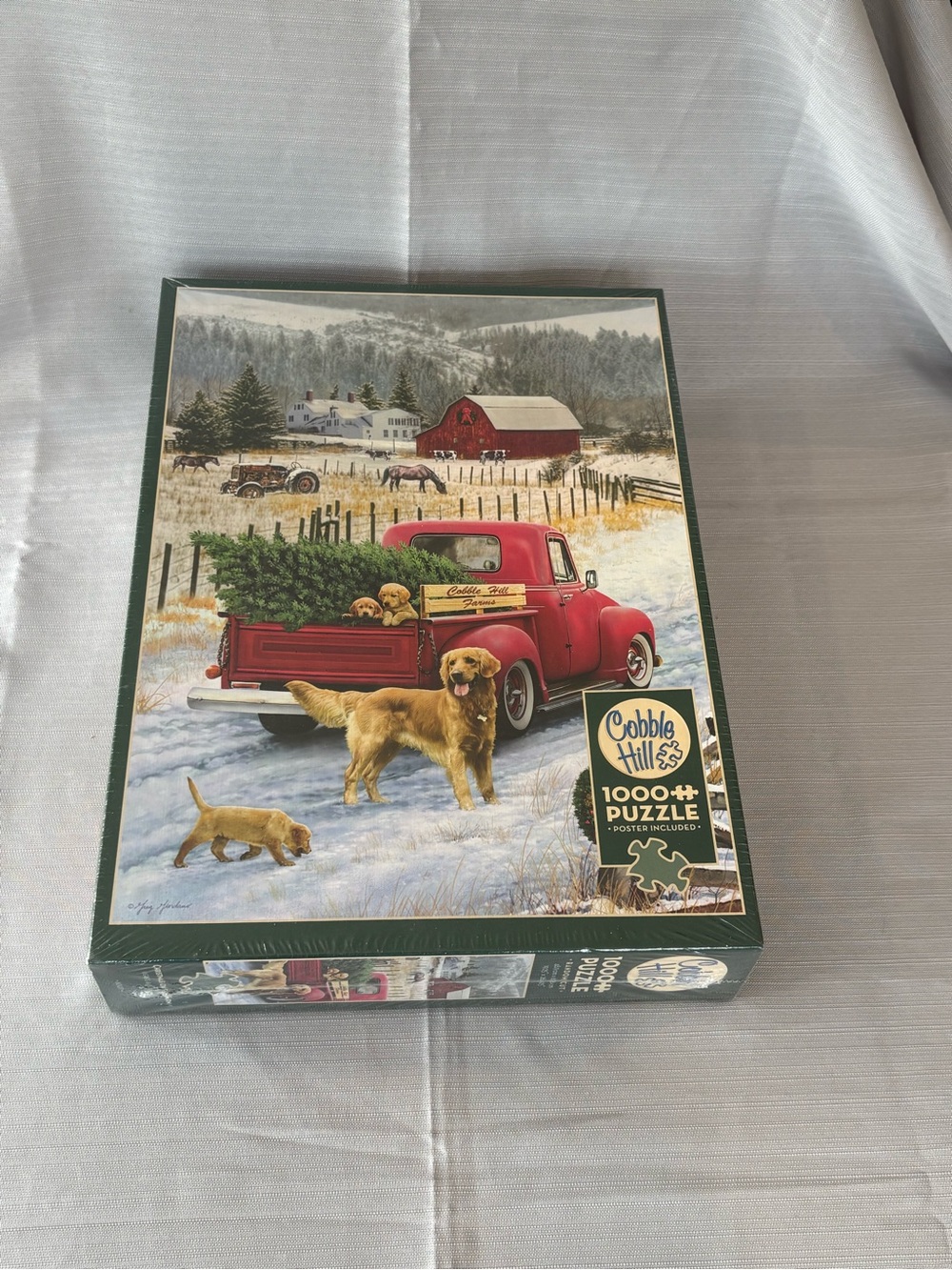 Cobb Hill by New Balance Red Truck with Golden Dogs Holiday Puzzle